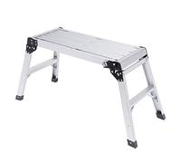 Escalera de Aluminio con Plataforma de Trabajo Plegable, Andamios, Pedestal Antideslizante para Casa y Jardín - Capacidad de Carga 150 kg