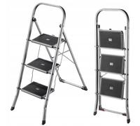 Escalera de aluminio KADAX con capacidad de carga de hasta 150 kg, con patas ...