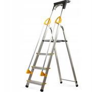 Escalera de aluminio KADAX, escalera de mano con pasamanos, escalera de...