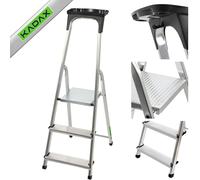Escalera de aluminio KADAX, escalera de pie de hasta 125 kg, escalera