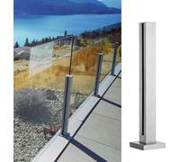 Escalera de aluminio para piscina, poste esquinero de 41.3 pulgadas, soporte vertical para terraza y escaleras, solución de seguridad estable para piscinas sobre el suelo