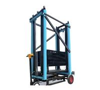 Escalera de andamio Plataforma móvil elevadora de andamio eléctrico totalmente automática con control remoto multifuncional for decoración de sitios de construcción Andamios móviles sobre ruedas(4m)