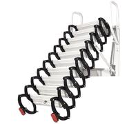 Escalera de ático resistente, montaje en pared, alta capacidad de peso y diseño de ahorro de espacio para un fácil acceso al hogar