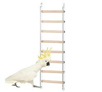Escalera de aves, accesorios de jaula perchas de escalada, escalera de ejercicios con gancho giratorio de 360 °, diseño duradero y seguro de mascotas, ideal para periquitos, loros, cacatúas, tortoli