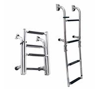Escalera de baño Desmontable para Barcos de Pesca, pontones, muelles y Piscinas,es, muelles y Piscinas, Escalera de popa Plegable de Acero Inoxidable montada en la borda, Carga de 200 kg (4)