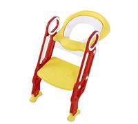 Escalera de Baño para bebé para Aprender a Ir Al Baño - Silla Dura Ajustable para Niños Pequeños para un Hábito de Baño Independiente - Material PP de Primera Calidad (amarillo