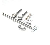 Escalera de Biblioteca con Ruedas de 2 m a 8 m, Juego Completo de herrajes para el hogar, la Oficina, la Biblioteca, Estilo Granero, Kit de riel Deslizante de Tubo Redondo para estantería (s