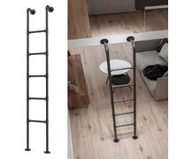 Escalera de Cama, Dormitorio Tipo Loft, sótano con Tornillos, Ruta de Escape/litera para Autocaravana, Larga 45"/47"/51"/59"/63"/65"/71" (Negra, 170 cm/67)