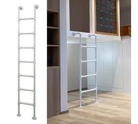 Escalera de Cama, Dormitorio Tipo Loft, sótano con Tornillos, Ruta de Escape/litera para Autocaravana, Larga 45"/47"/51"/59"/63"/65"/71" (Blanca, 170 cm/67)