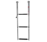 Escalera de Cubierta de 3 Pasos, Natación de Yates Marinos Resistentes y Duraderos de Botes Marinos, Diseño de Ahorro de Espacio, Instalación Fácil con Fijación Segura, Huellas de Plástico a Prueba