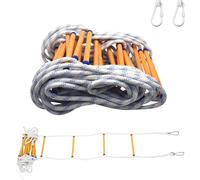 Escalera De Cuerda,5m Escalera Trenzada,Portátil para Emergencias,Adecuada para Casas De 3-4 Plantas,Balcones y Barandillas,con Una Capacidad De Carga De hasta 200 Kg.