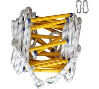 Escalera de Cuerda de Seguridad para Incendios, de 3 a 20 m, de Resina de Nailon Suave, Unicolor, 25 m/82 pies (15 m/49 pies)