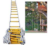Escalera de cuerda, Escalera de cuerda de emergencia de 2 a 4 pisos, resistente al fuego, portátil, de nailon blando, 30 m(3 Meters)