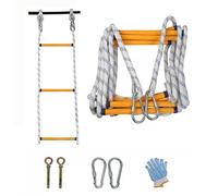 Escalera de Cuerda, Escalera de Cuerda de Seguridad de 2, 3 y 4 Pisos, 3 Metros y 10 pies.(18M/59Ft)