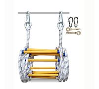 Escalera de cuerda, Escalera de rescate emergencia plegable con cuerda antideslizante y capacidad peso compacta suave(25M82Ft)