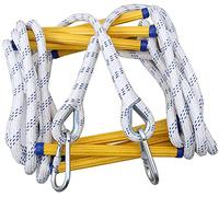 Escalera de Cuerda, Escalera Seguridad, Escape Incendios for Ventanas y Balcones for Uso rápido en Caso Incendio, escaleras con mosquetones/5M(3 Meters)