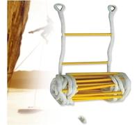 Escalera de Cuerda Escape Emergencia con, compacta, Reutilizable, Nailon, Plegable(15m/49ft)