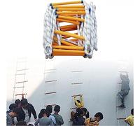 Escalera de Cuerda Escape Escalada Emergencia Retardante Fuego Despliegue rápido Suave Incendios con Gancho(15m)