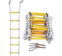 Escalera de Cuerda Escape ignífuga Incendios Emergencia con Gancho, despliegue rápido, fácil Usar, Reutilizable(12m)