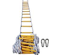 Escalera de Cuerda Escape Incendios Emergencia con Gancho Despliegue rápido 2-9 Capas, fácil Usar(12m/39ft)
