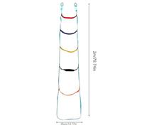 Escalera De Cuerda Para Escalar: Correas Con Gancho De Metal, Entrenador De Para Casa En El Árbol, Obstáculo De Acondicionamiento Físico Para Niños, Equipo De Actividades Con Correa Brillante