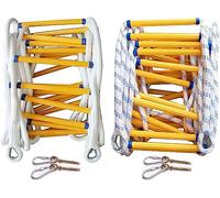 Escalera de Cuerda para Escape de Incendios de 12 Metros: Escalera autoelevable Resistente al Desgaste con Ganchos, Adecuada para Balcones, Parques Infantiles y emergencias; Ideal para una e