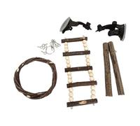 Escalera de Cuerda para pájaros - Barra de Madera Flexible con interactiva, Juguete para Ejercicios de Puente de Escalera de voguero para inseparables, periquitos, periquitos, Conures