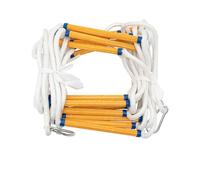 Escalera de cuerda, resistente al fuego, 10 m, escalera de seguridad, escalera de rescate, escalera de cuerda para exteriores, balcón, ventana, capacidad de carga hasta 200 kg