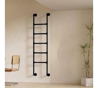 Escalera de desván Resistente para literas, Escalera de Salida de Pozo de Ventana de sótano, Escalera de peldaños de Metal Negro, Escalera de Escape de Incendios montada en la Pared para EME