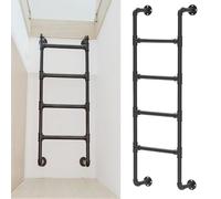 Escalera de Emergencia de 1,0 a 3 M para Hueco de Ventana, de Hierro Forjado, para Ático, Desván, Multifunción, para Sótano, Techo, Garaje Y Litera./1.31M/4.3Ft/52In