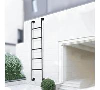 Escalera de Emergencia para Hueco de Ventana, Escalera metálica contra Incendios, Resistente, para Colgar en la Pared, para techos y garajes Exteriores, Escalera Negra para áticos