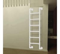 Escalera de Emergencia Resistente para Huecos de Ventana, Escalera de Metal Negra con herrajes de Montaje, Escalera de Escalada multifunción para Paredes Exteriores de sótanos y a