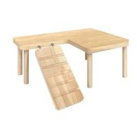 Escalera de escalada de madera para hámster: juguete de madera, diseño y amigable, plataforma de suspensión duradera, cubierta extendida | Accesorio de hábitat perfecto para hámsters, jerbos