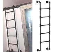 Escalera de escalada de metal para pared, escalera de emergencia para ático, dormitorio, biblioteca, cubierta y almacén, ideal para salida de pozos de ventana, 100-300 cm