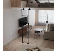 Escalera de escalada montada en la pared para literas de emergencia, escape de incendios, ahorro de espacio, escalera de subida doble, escalera de 195 cm, escalera de pozo de ventana de sótano