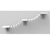 Escalera de escalada para montaje en pared 150 × 30 cm blanca