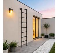 Escalera de escalada recta de 54 pulgadas para áticos, sótanos, dormitorios y hogar, uso en interiores y exteriores, solución de salida de pozos