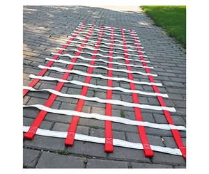 Escalera de escalada resistente para columpios y gimnasio de la selva, 6 x 8 pies con red de seguridad, perfecta para niños y adultos, ideal para entrenamiento de carreras de obstáculos y recreación