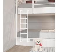 Escalera de escalada universal resistente para cama sótano, ventana de bodega, escalera de escalada universal de metal blanco, 146 cm