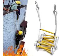 Escalera De Escape contra Incendios De 3-50 Metros Cuerda De Rescate Antideslizante Respuesta De Seguridad En El Trabajo De Emergencia Auto-Rescate Salvavidas Escape De Escalada En Roca,20m/65.6f
