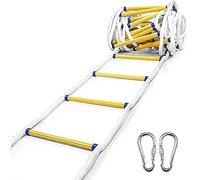 Escalera de Escape de Emergencia de 3 Metros (9,8 pies): Escalera de Cuerda ignífuga de Alta Resistencia con mosquetón, Apta para Balcones y Cajas Fuertes. Solución de Emergencia Ideal, disp
