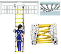 Escalera de Escape de Emergencia portátil, Escalera de Seguridad ignífuga de 25 Metros, Apta para Balcones y Uso en Interiores, Puede ser Utilizada por niños y Adultos, diseñada para una eva