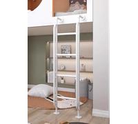 Escalera de Escape de Incendios con pasamanos for Ventana - Escalera metálica for áticos, Carga máxima de 150 kg, for autocaravanas y literas(White,130cm)