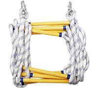 Escalera de escape de incendios, escalera de cuerda de seguridad reutilizable de poliéster duradera, escalera de evacuación de emergencia antideslizante con ganchos