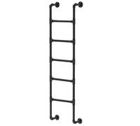 Escalera de escape de incendios - Escalera de metal para ventana de tubo de hierro para sótano, seguridad y escape de emergencia, montado en la pared, solución de rescate de ático