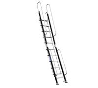 Escalera de escape plegable para áticos, ligera y plegable con pasamanos extensible, universal, ahorra espacio y es ideal para sótanos y huecos de ventanas(10 Step 302 cm (118.9in))