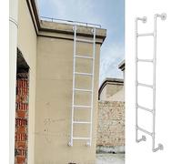 Escalera de Escape Resistente para sótanos, Huecos de Ventana, áticos, literas, techos o garajes, para Colgar en la Pared (Blanca, 120 cm/47 Pulgadas)