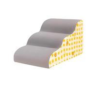 Escalera de espuma para perros pequeña y suave de terciopelo, 3 niveles, diseño ergonómico, suelo antideslizante, ideal para muebles, sofá, cama, tamaño 40 x 55 x 35 cm, material terciopelo