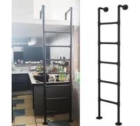 Escalera de evacuación de emergencia pesada para pozos de ventanas, escalera de cama de ático metálico, escalera de doble cama de tubo de hierro industrial, escalera interior y exterior,4M