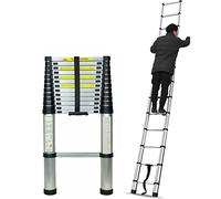 Escalera de extensión telescópica de Aluminio 8m/7m/6.2m/5m/4m/3.8m/3.2m/2m/1m, escaleras telescópicas para el hogar ATIC RV ATIC Outdoor Use, Carga 150 kg